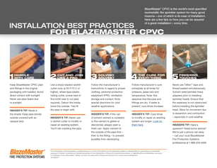 BlazeMaster CPVC Installation Best Practices