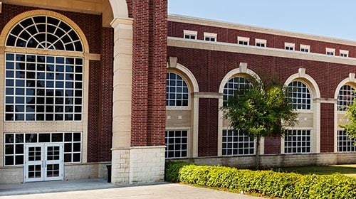 Outside view of what looks like a school