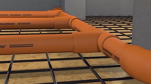 artistic rendering of orange piping