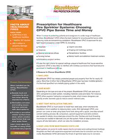 BlazeMaster Healthcare Reference Sheet