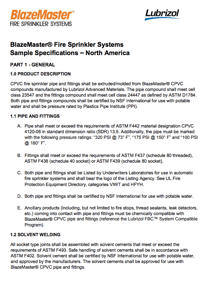 BlazeMaster Sample Specification - North America
