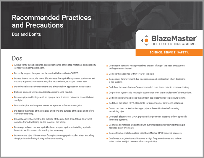 Information and Tools BlazeMaster® CPVC Resources Library